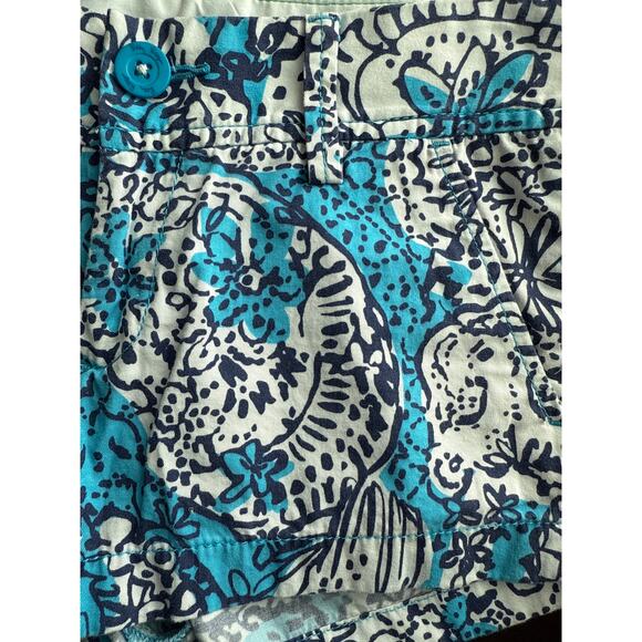 Lilly Pulitzer The Walsh Short Blue Hippy Hippy Shake Size 000 - Picture 5 of 7